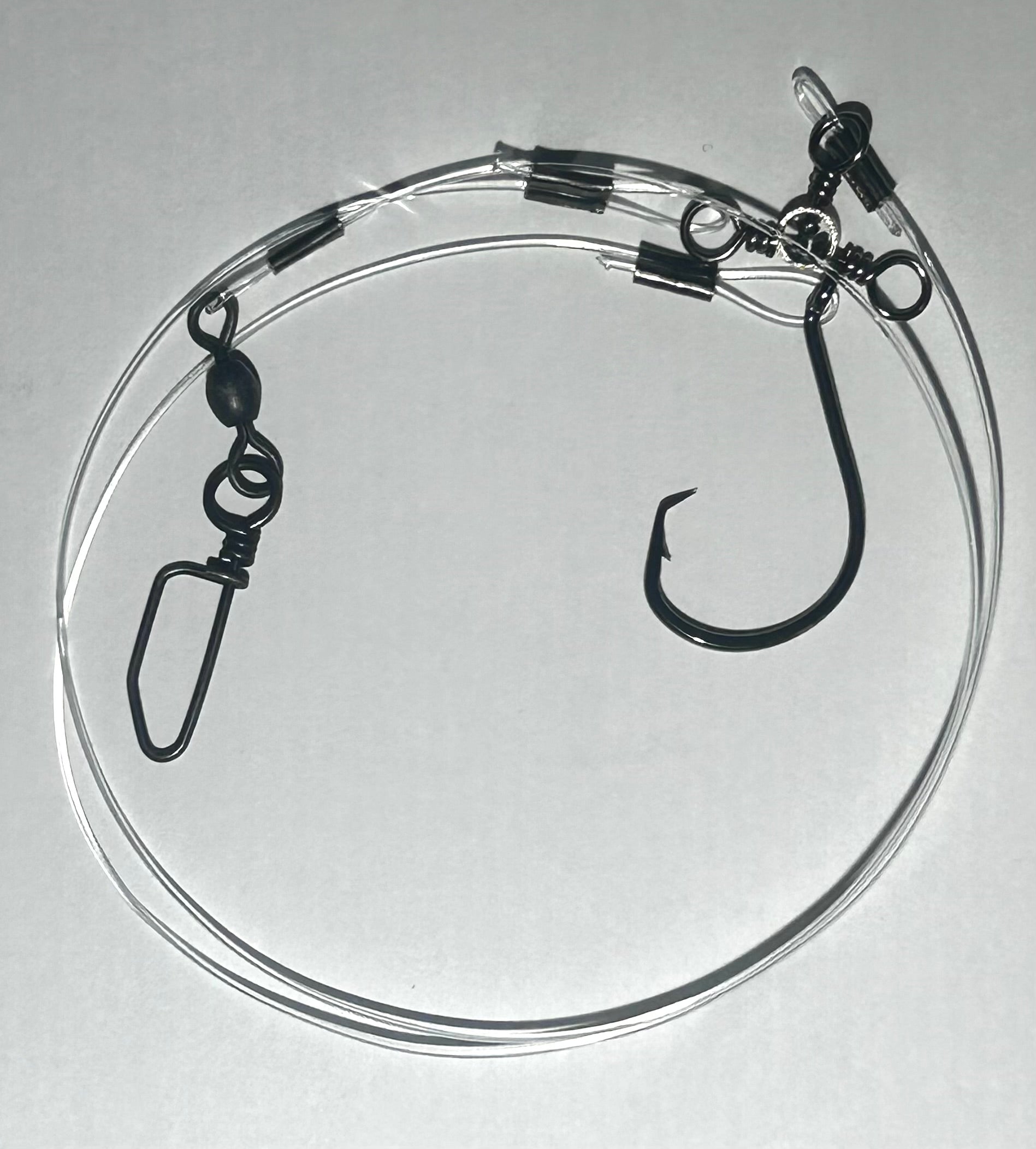 3-Way Swivel Fishing Rig – 50Lb Saltwater Leader with Snap for Bottom Fishing